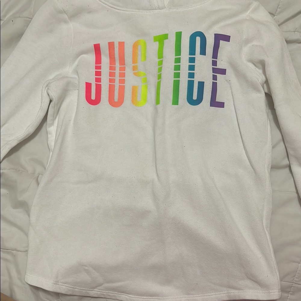 Justice White and Red Long Sleeve Tee